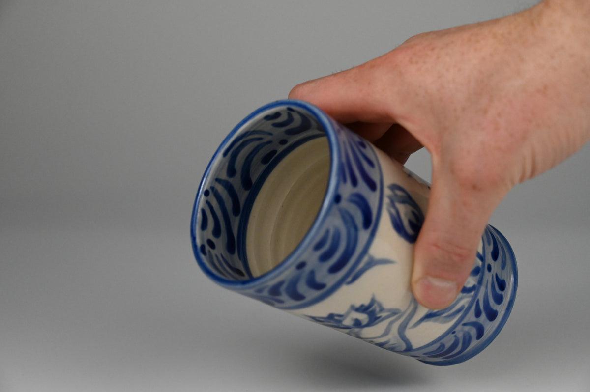 Iced Coffee Cup - Painted Cobalt Collection
