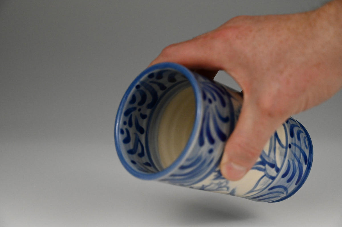 Iced Coffee Cup - Painted Cobalt Collection