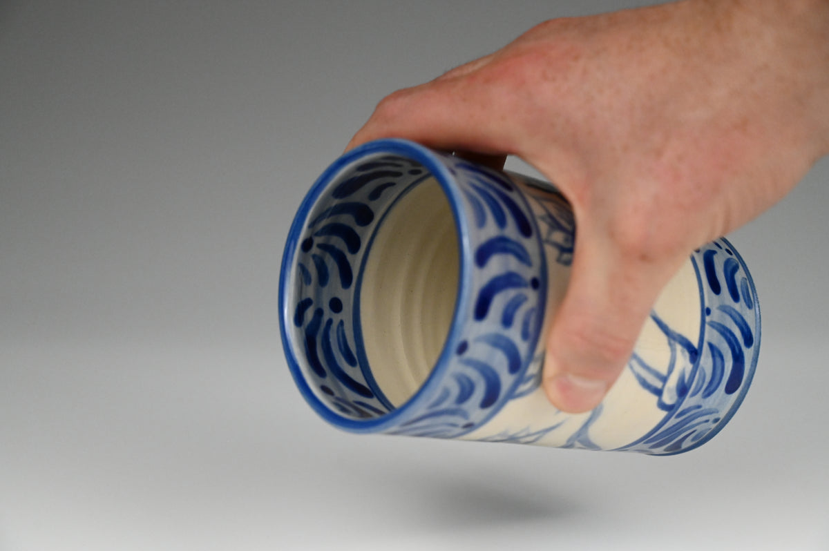 Iced Coffee Cup - Painted Cobalt Collection