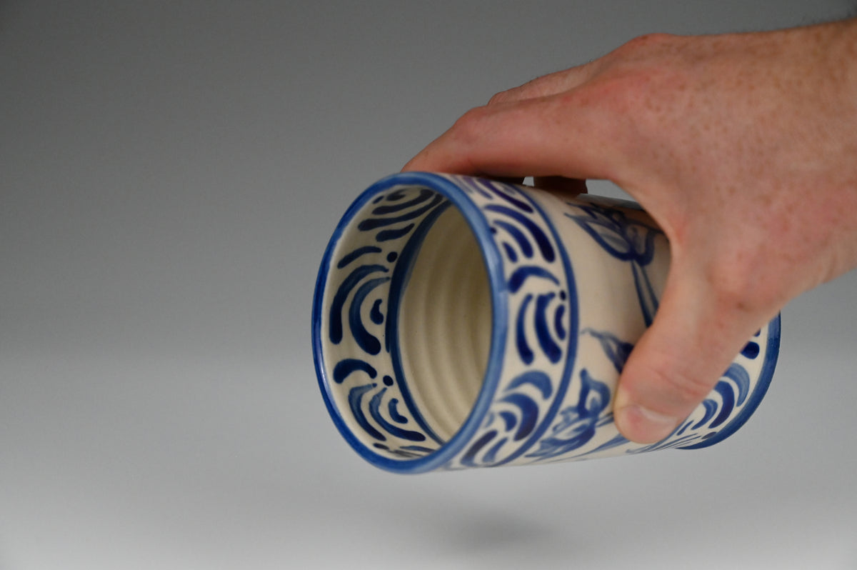 Iced Coffee Cup - Painted Cobalt Collection
