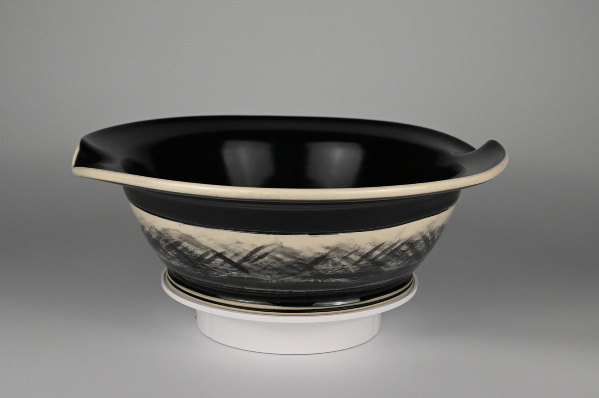 Black and White Serving Bowl - Eclipse Collection