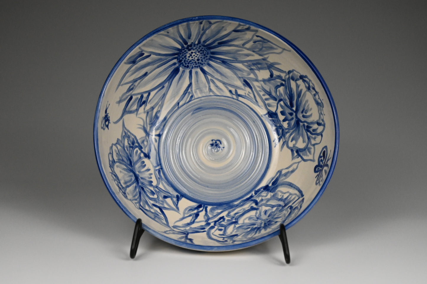 Hand-Painted Cobalt Serving Bowl