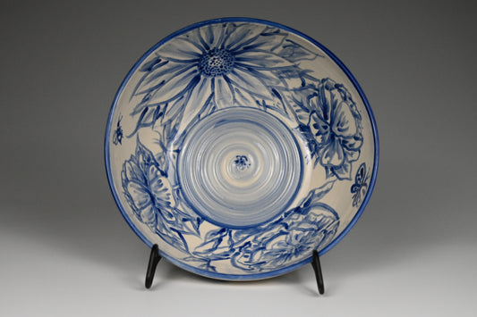 Hand-Painted Cobalt Serving Bowl