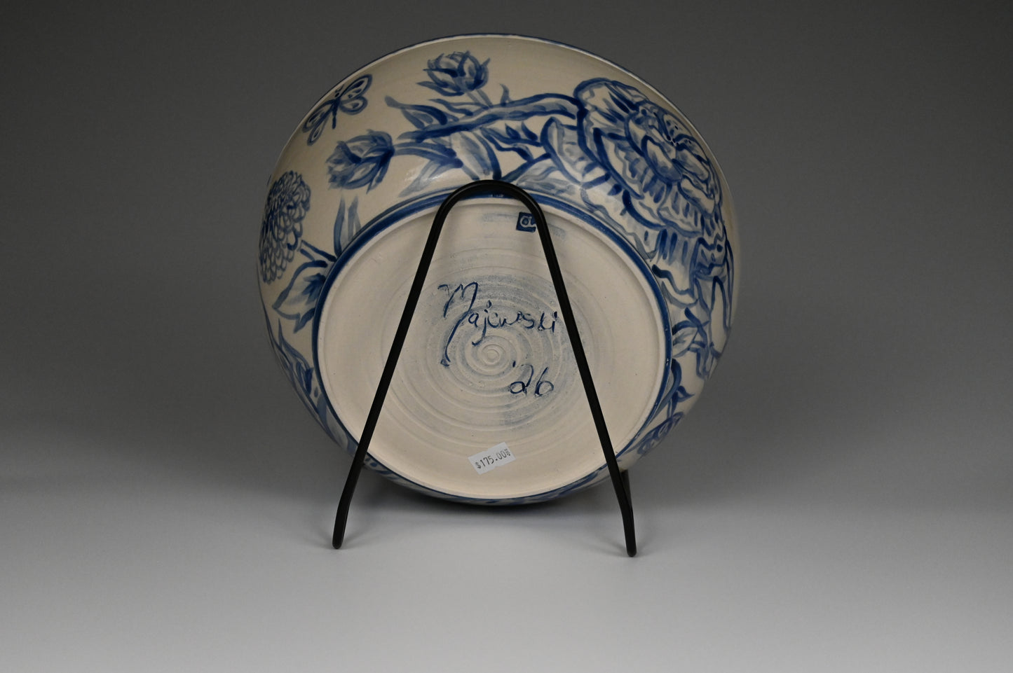 Hand-Painted Cobalt Serving Bowl