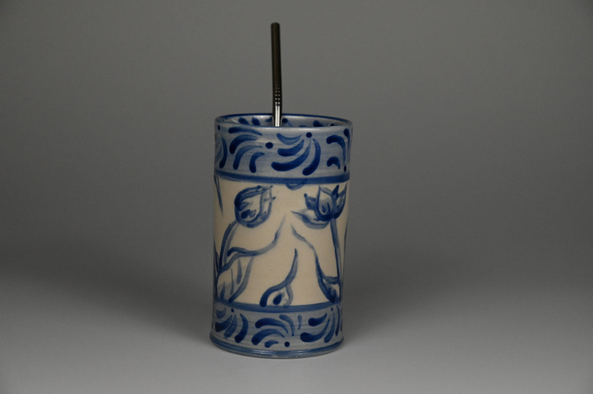 Iced Coffee Cup - Painted Cobalt Collection