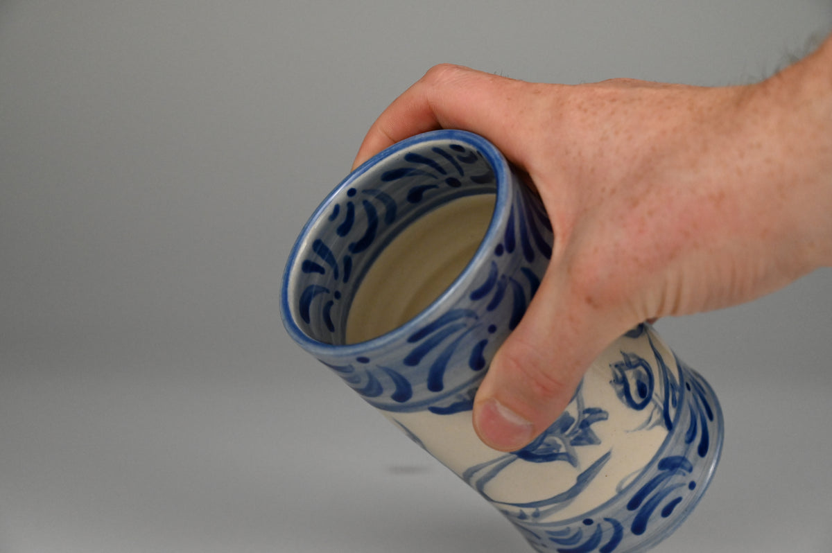 Iced Coffee Cup - Painted Cobalt Collection