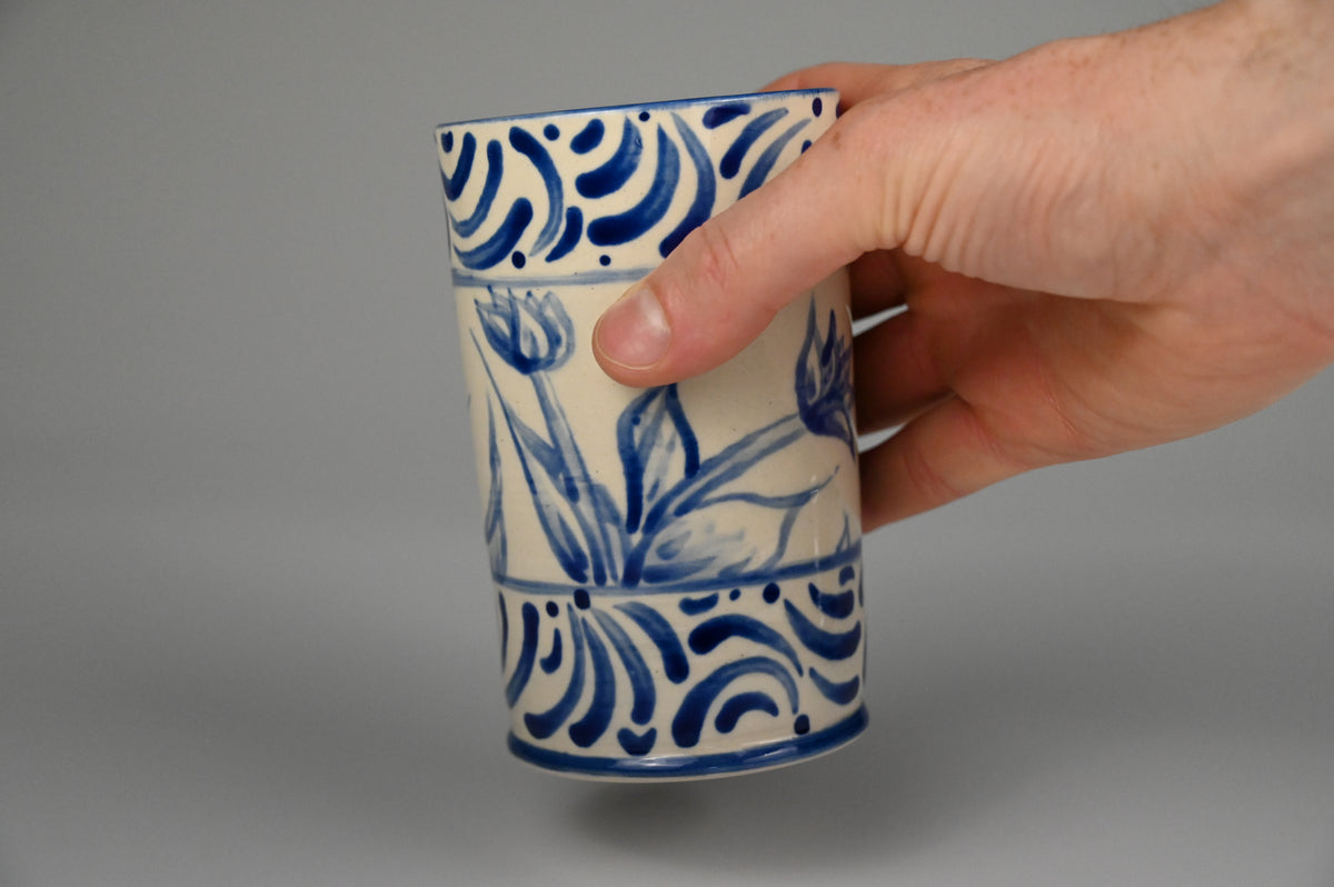 Iced Coffee Cup - Painted Cobalt Collection