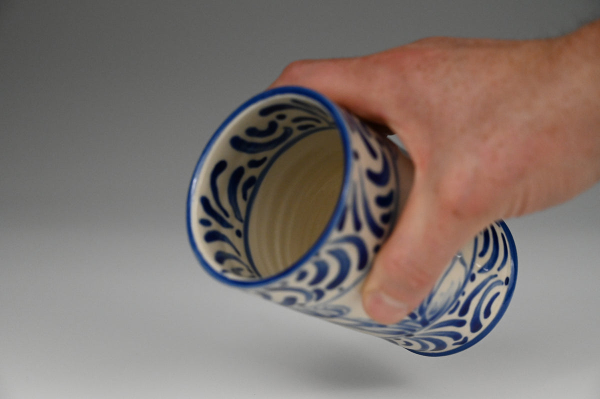 Iced Coffee Cup - Painted Cobalt Collection