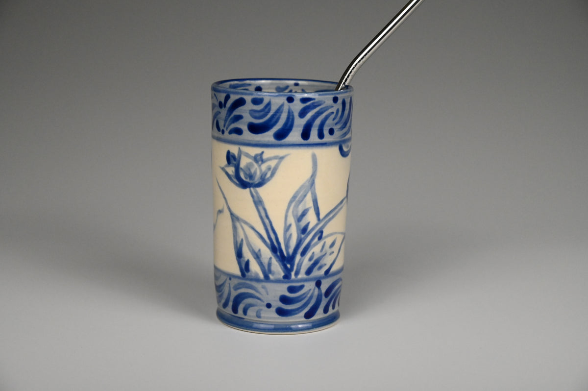 Iced Coffee Cup - Painted Cobalt Collection