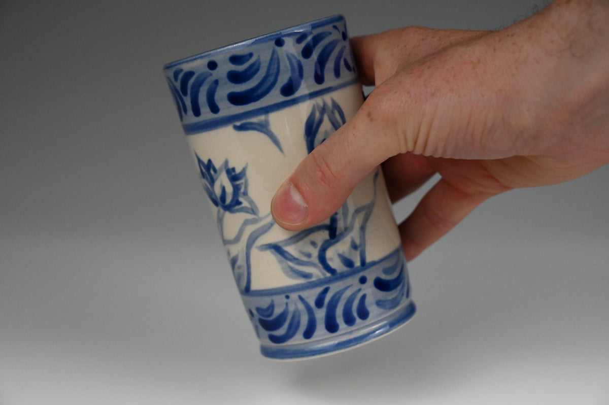Iced Coffee Cup - Painted Cobalt Collection