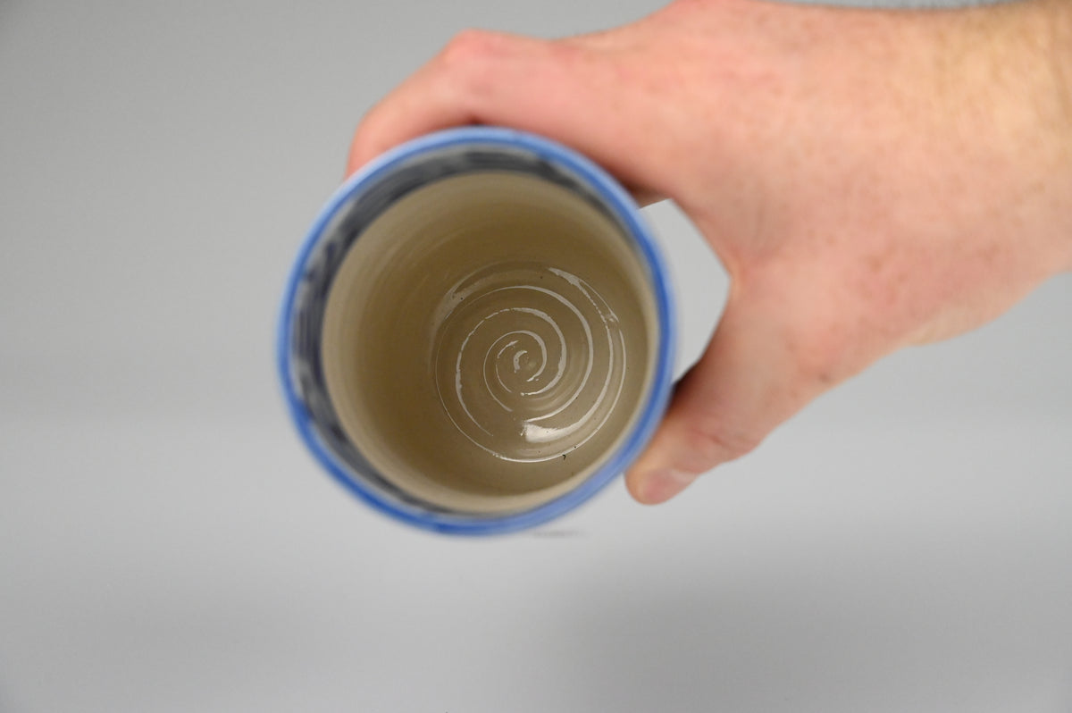 Iced Coffee Cup - Painted Cobalt Collection