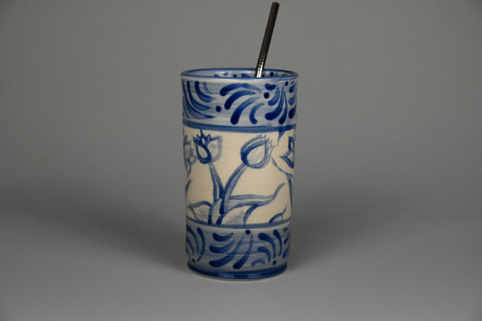 Iced Coffee Cup - Painted Cobalt Collection