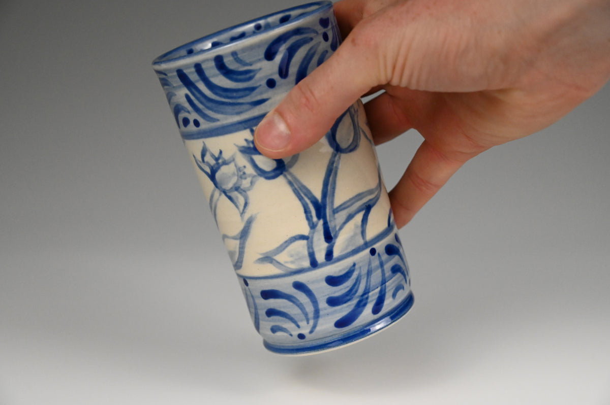 Iced Coffee Cup - Painted Cobalt Collection
