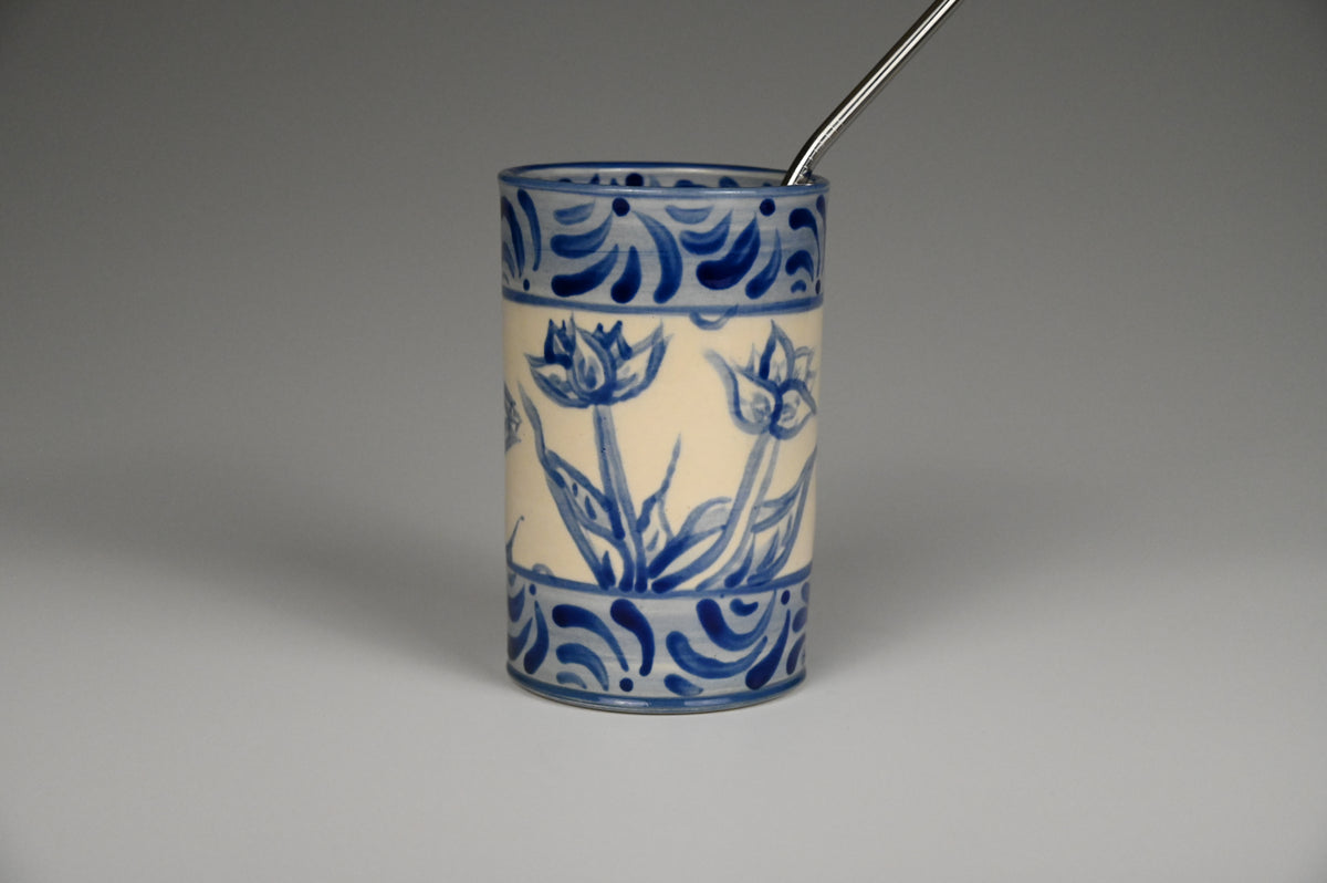 Iced Coffee Cup - Painted Cobalt Collection