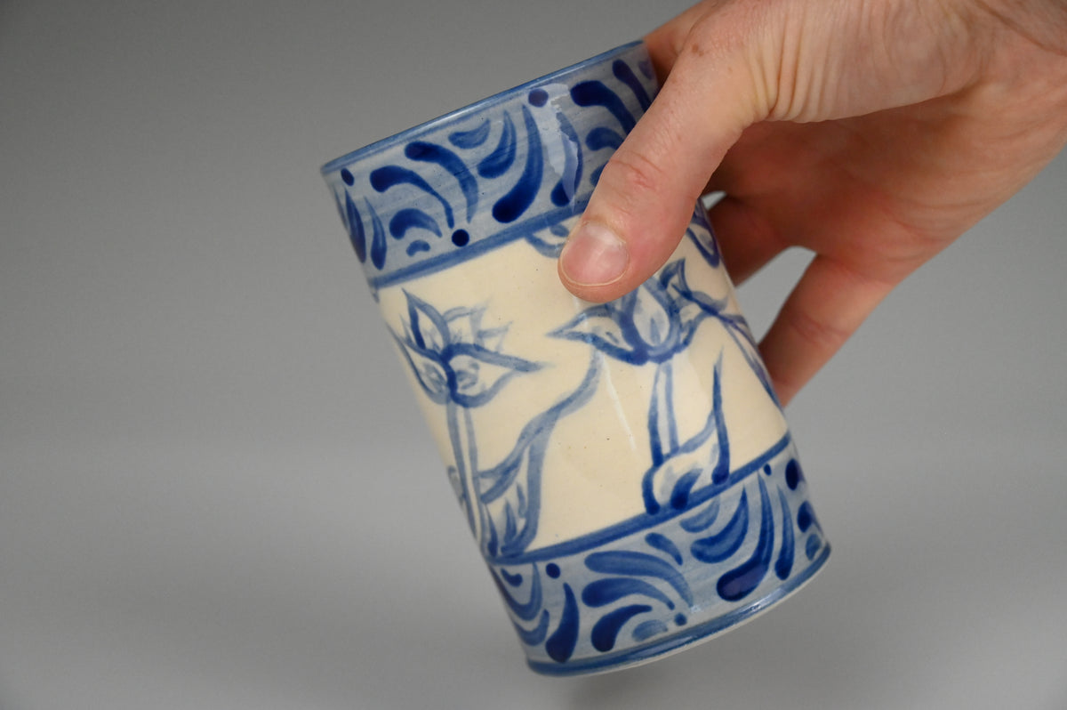 Iced Coffee Cup - Painted Cobalt Collection