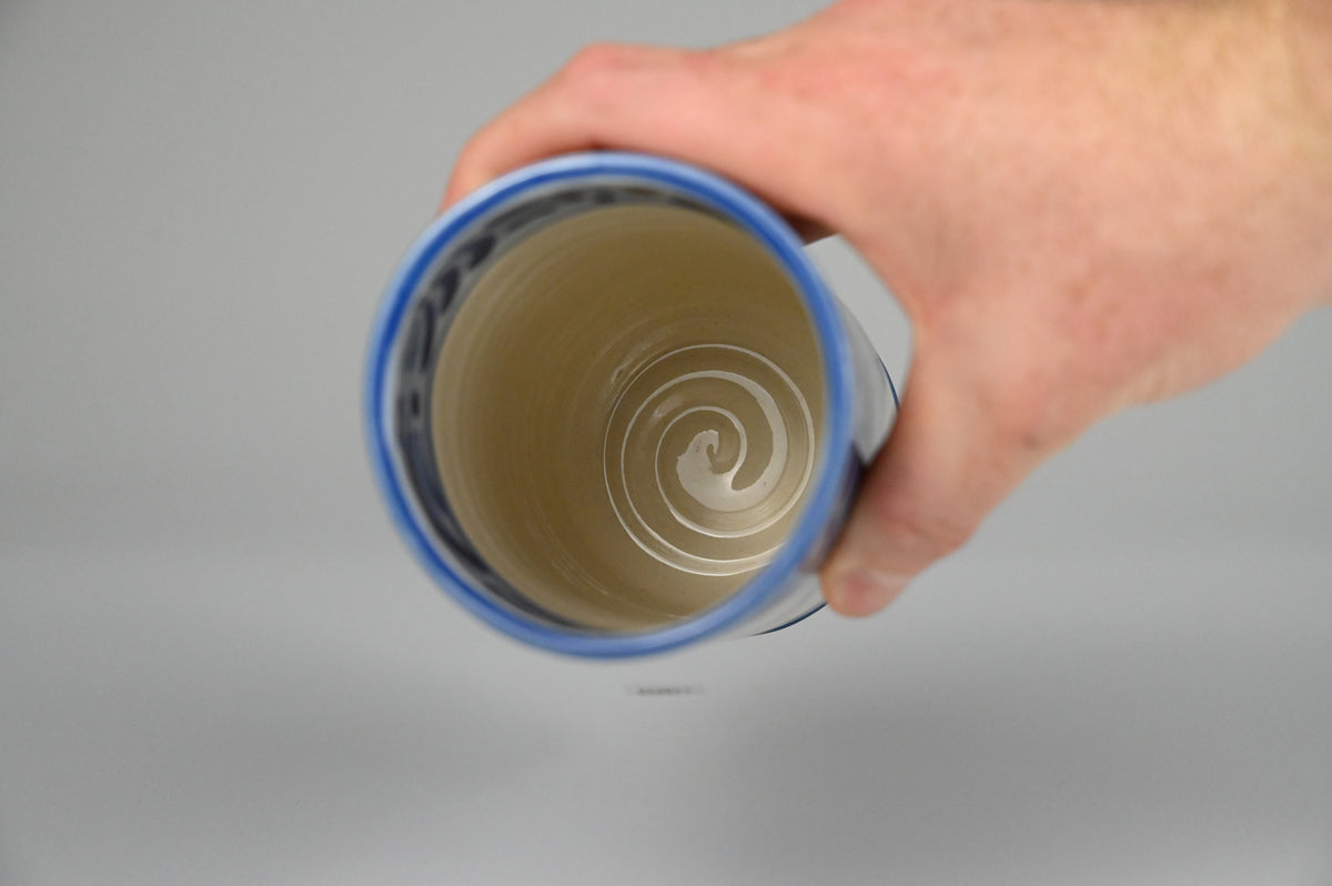 Iced Coffee Cup - Painted Cobalt Collection