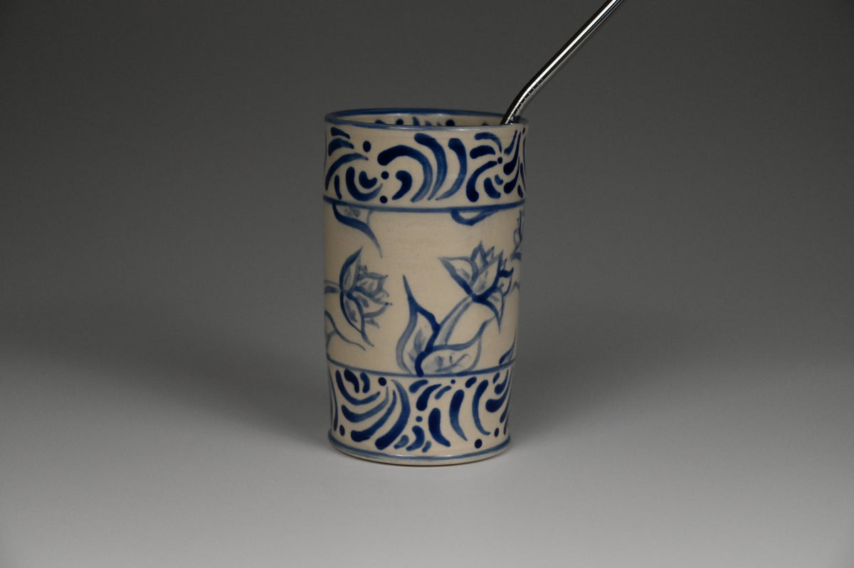 Iced Coffee Cup - Painted Cobalt Collection