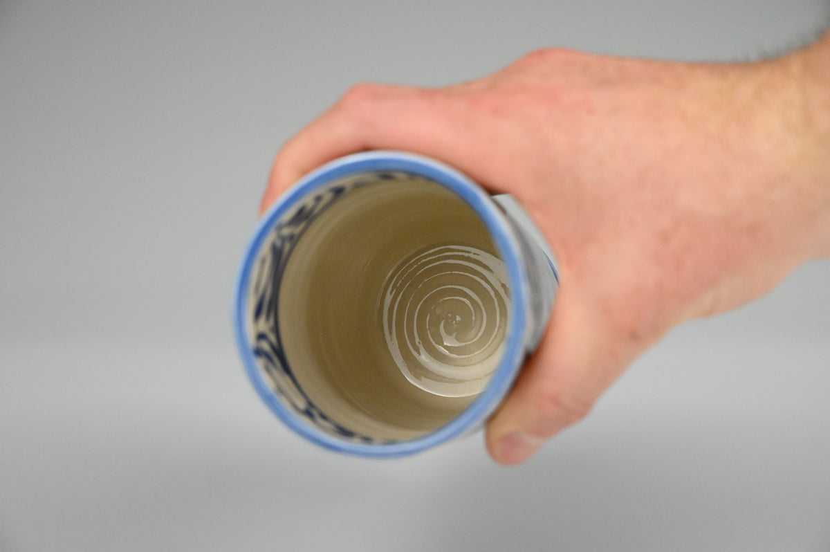 Iced Coffee Cup - Painted Cobalt Collection