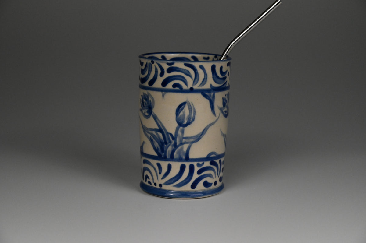 Iced Coffee Cup - Painted Cobalt Collection