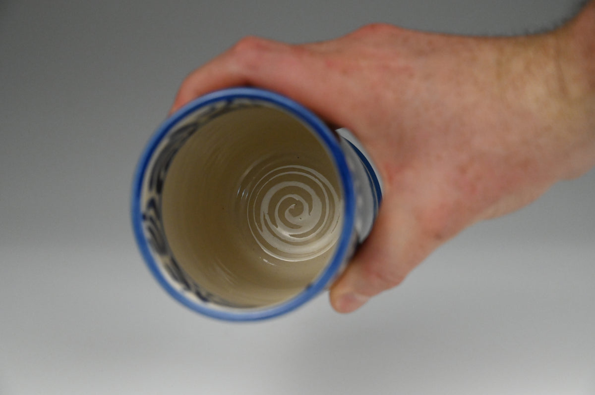 Iced Coffee Cup - Painted Cobalt Collection