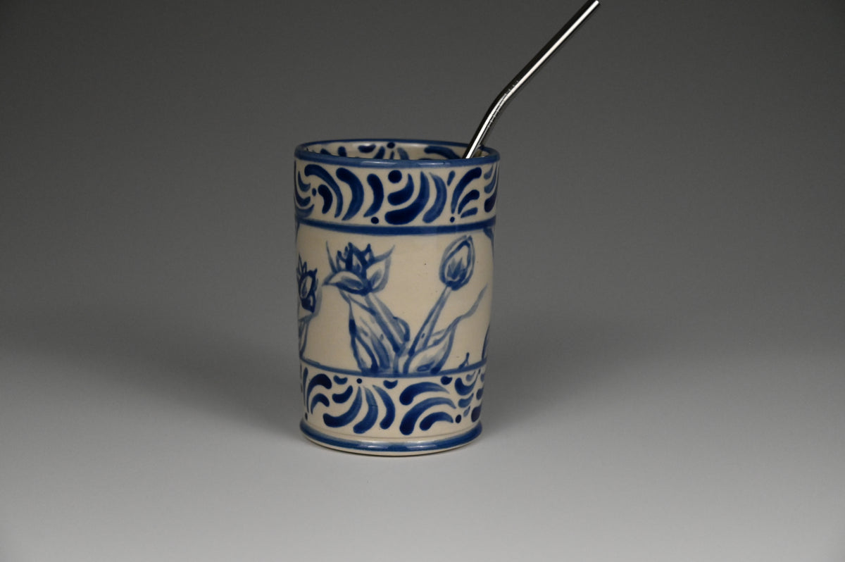 Iced Coffee Cup - Painted Cobalt Collection