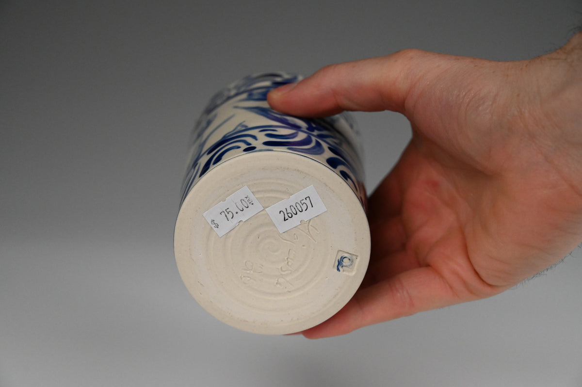 Iced Coffee Cup - Painted Cobalt Collection