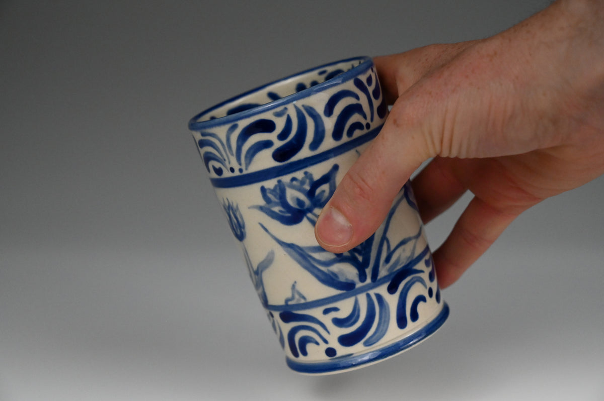 Iced Coffee Cup - Painted Cobalt Collection