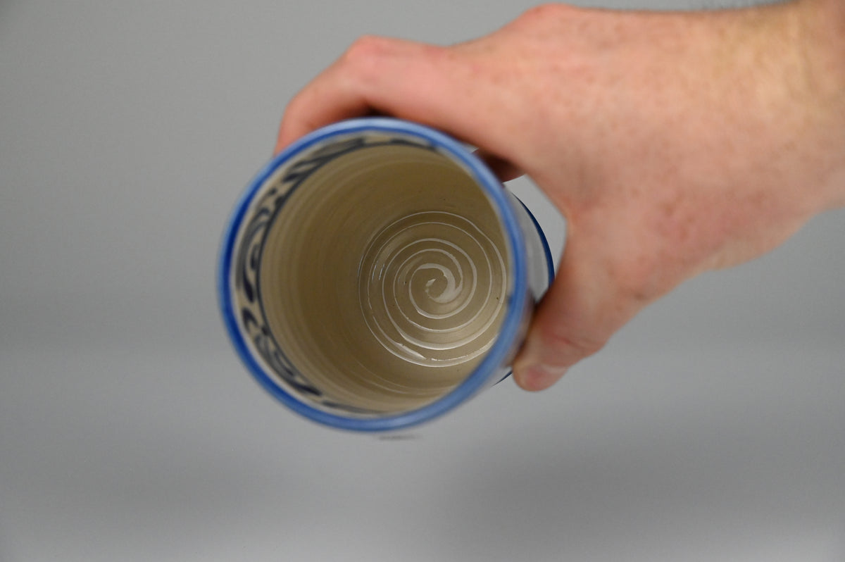 Iced Coffee Cup - Painted Cobalt Collection