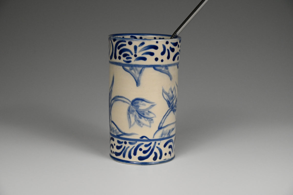 Iced Coffee Cup - Painted Cobalt Collection
