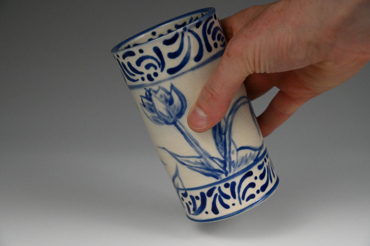 Iced Coffee Cup - Painted Cobalt Collection
