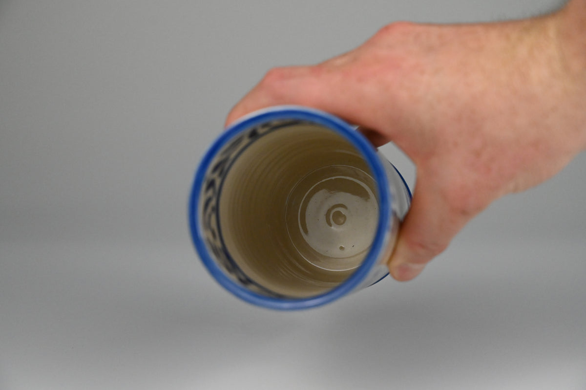 Iced Coffee Cup - Painted Cobalt Collection