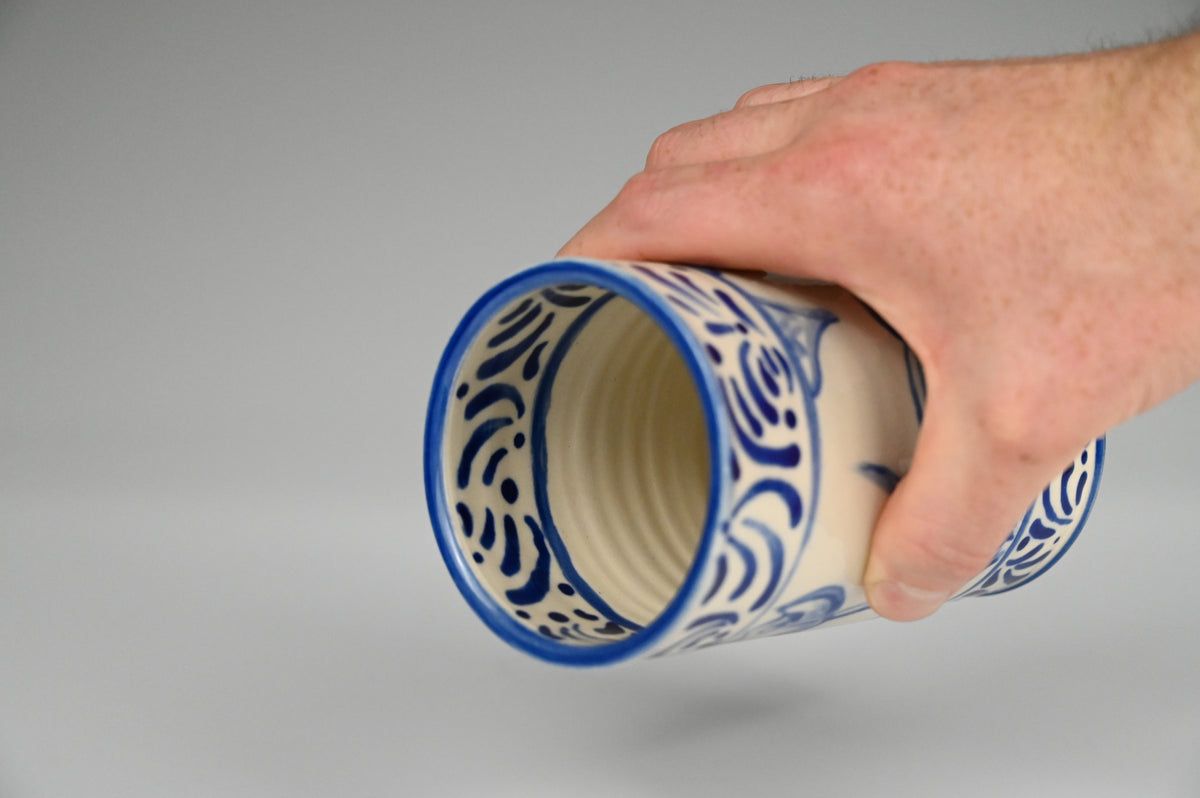 Iced Coffee Cup - Painted Cobalt Collection