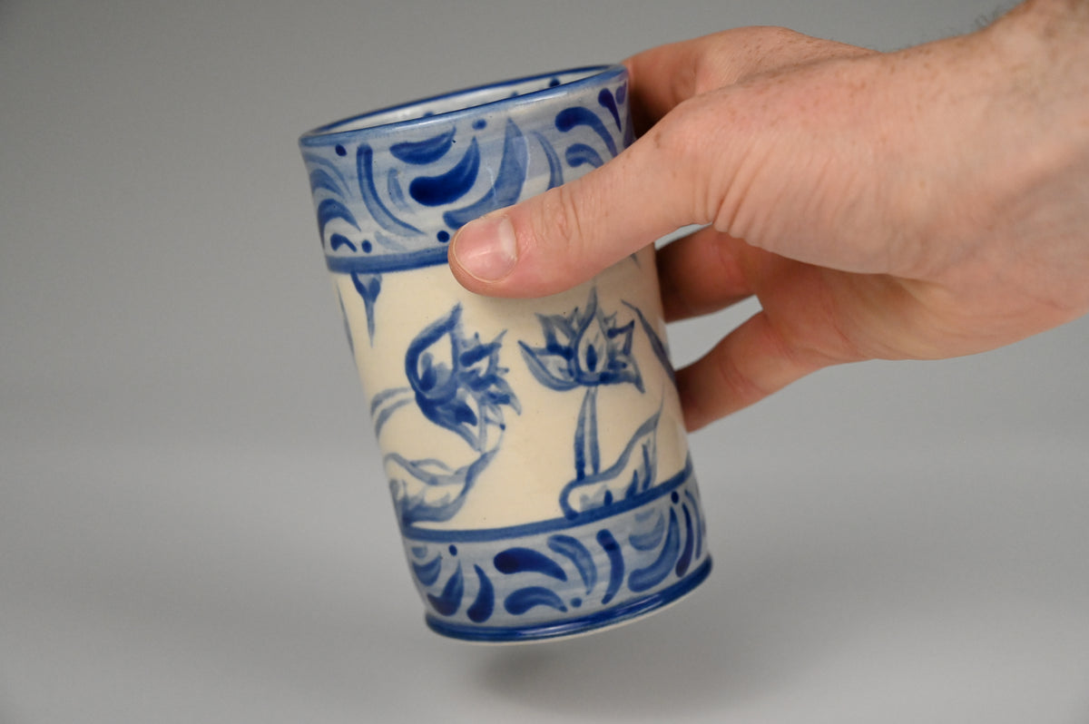 Iced Coffee Cup - Painted Cobalt Collection