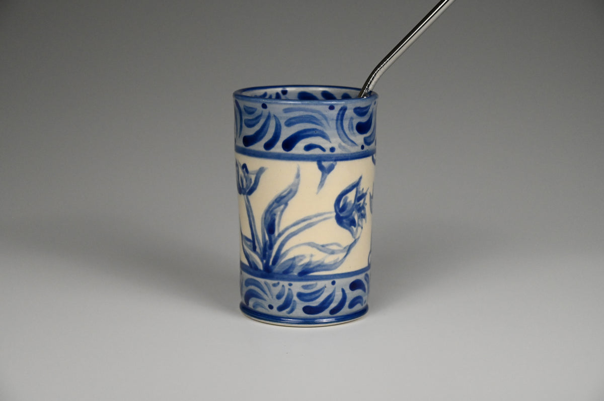 Iced Coffee Cup - Painted Cobalt Collection