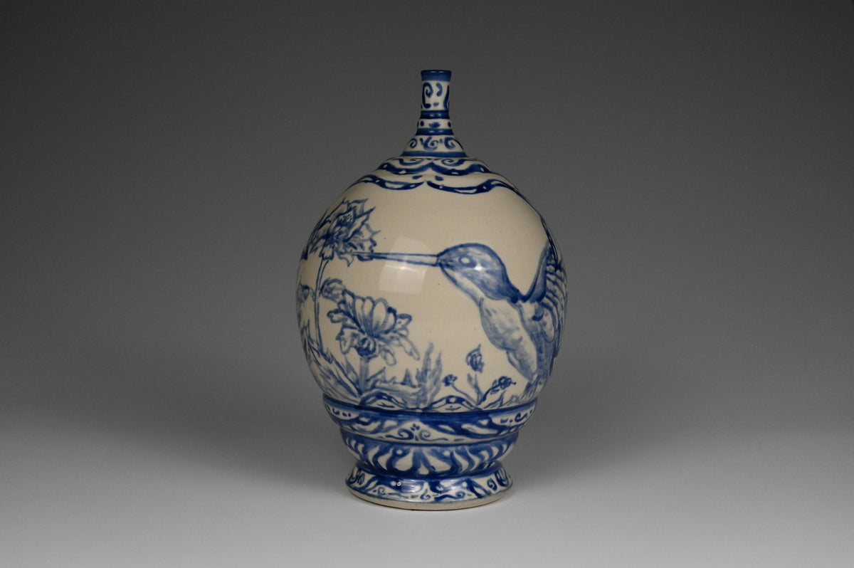 Special Edition Hummingbird Vase - Painted Cobalt Collection