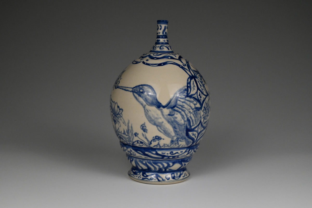 Special Edition Hummingbird Vase - Painted Cobalt Collection