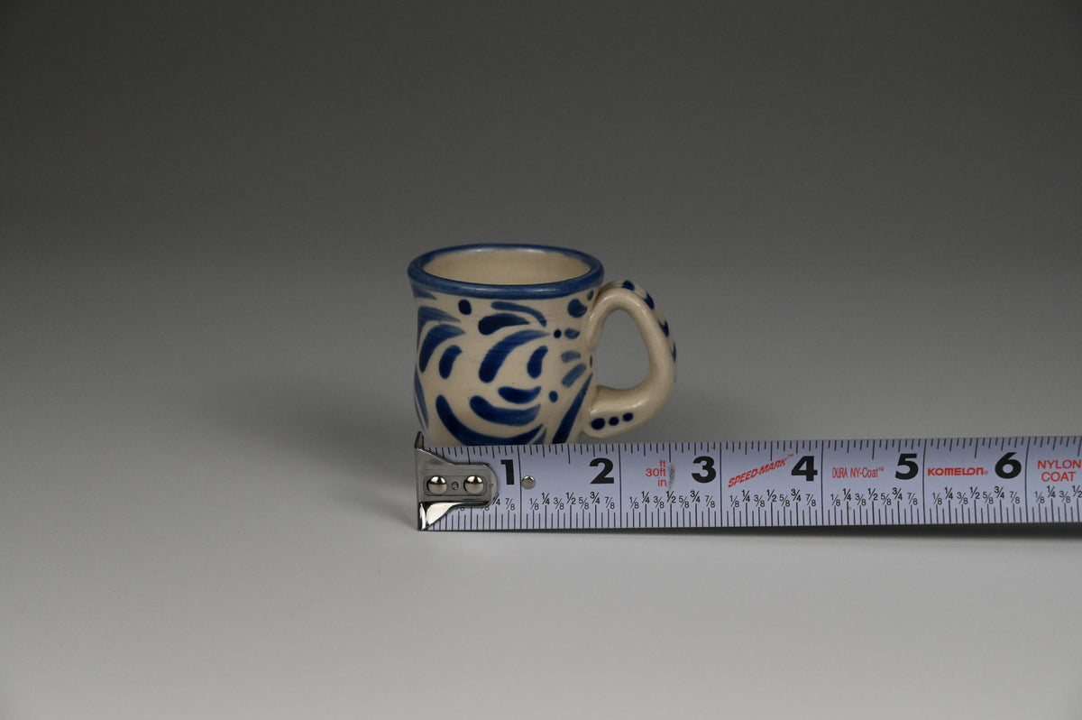 Tiny Cup / Shot Glass / Ornament - Painted Cobalt Collection