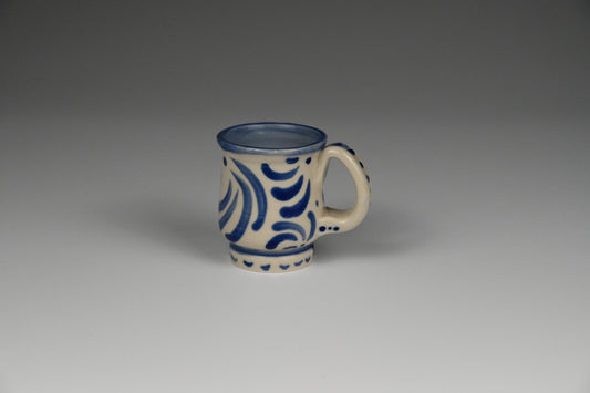 Tiny Cup / Shot Glass / Ornament - Painted Cobalt Collection