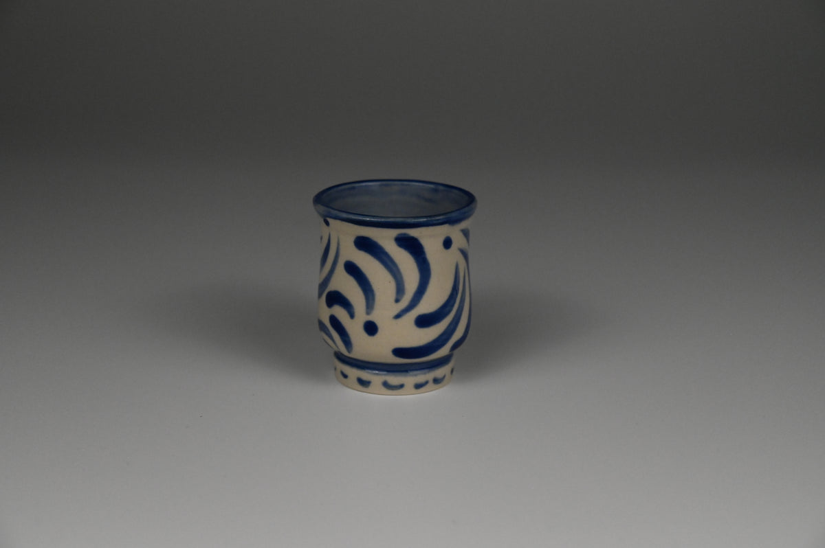 Tiny Cup / Shot Glass / Ornament - Painted Cobalt Collection