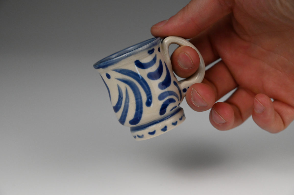 Tiny Cup / Shot Glass / Ornament - Painted Cobalt Collection