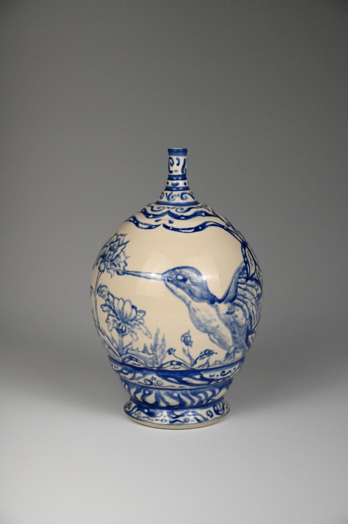 Special Edition Hummingbird Vase - Painted Cobalt Collection