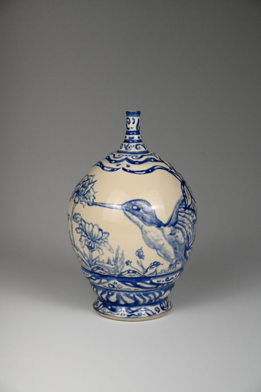 Special Edition Hummingbird Vase - Painted Cobalt Collection