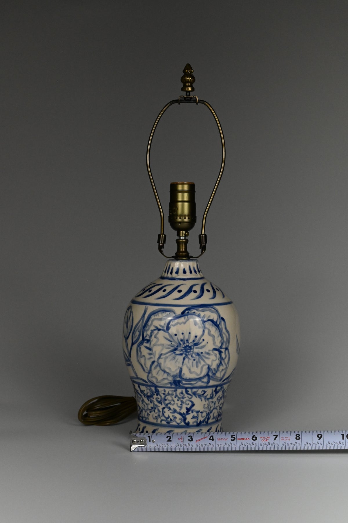 Peony Lamp - Painted Cobalt Collection