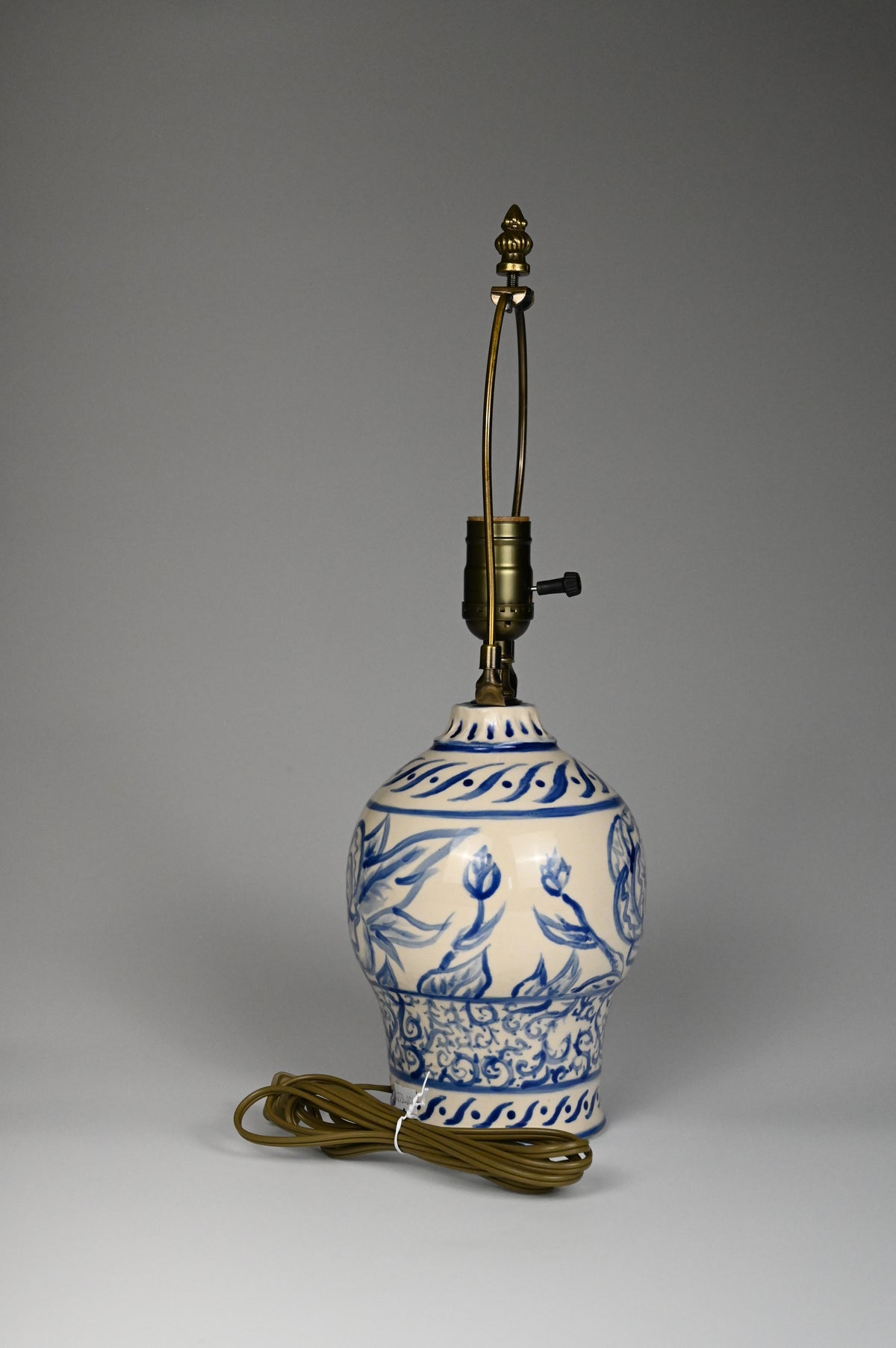 Peony Lamp - Painted Cobalt Collection