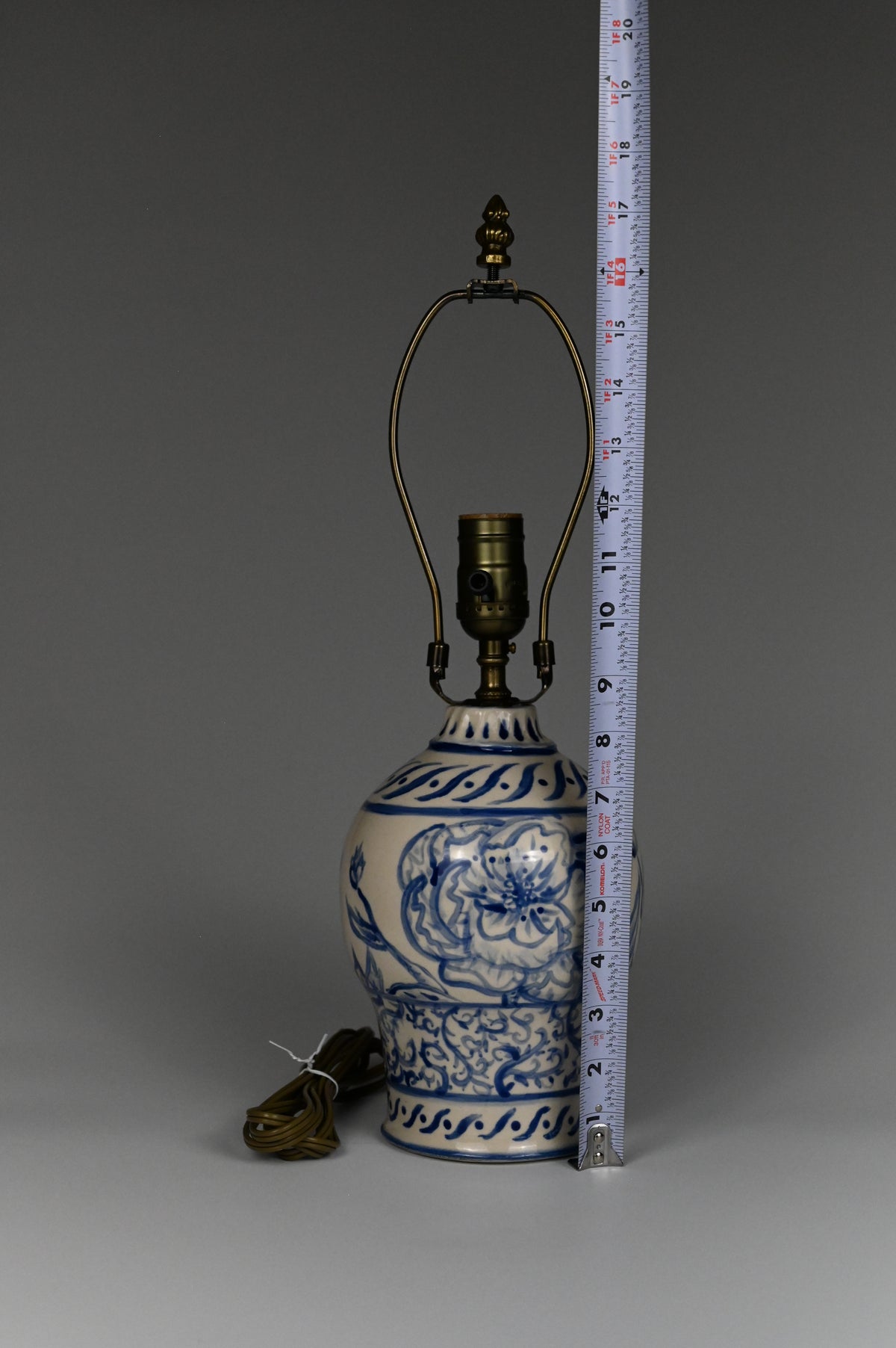 Peony Lamp - Painted Cobalt Collection