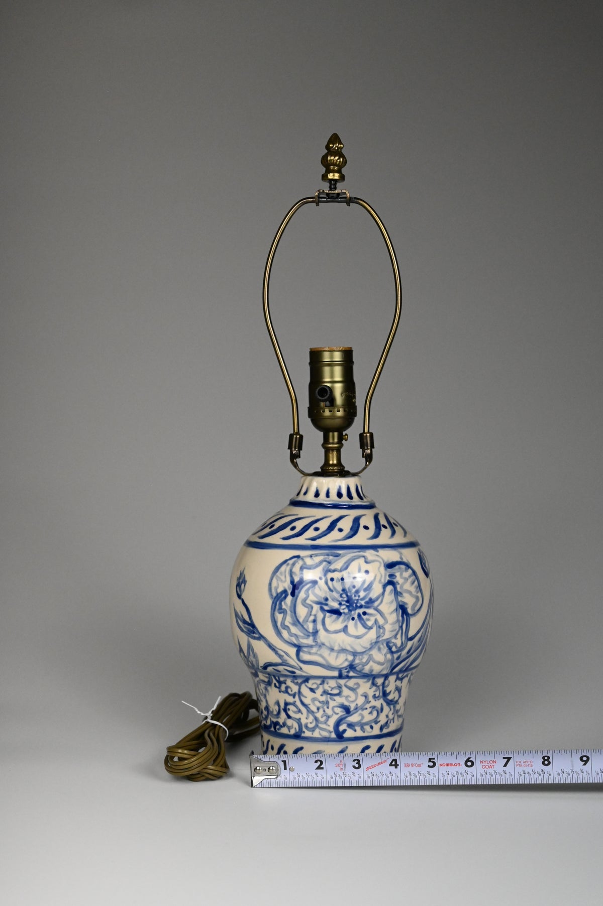 Peony Lamp - Painted Cobalt Collection